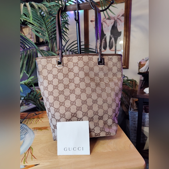 Gucci vintage monogram canvas small tote - Picture 1 of 13